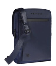 PIQUADRO ORION Shoulder bag, iPad holder, mixed leather blue - Over-the-shoulder Bags for Men - 4