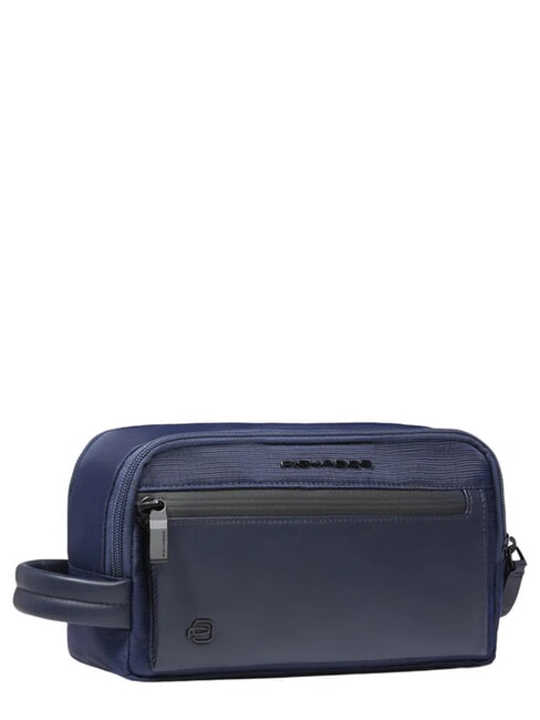 ORION Fabric and leather beauty case blue - Beauty Case