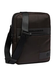 PIQUADRO WOLLEM Fabric and leather iPad mini bag MORO - Over-the-shoulder Bags for Men - 3