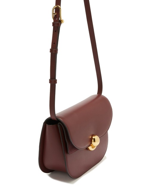 CAMPIONARIO - SFERA Shoulder bag, in leather Red currant - Women&rsquo;s Bags