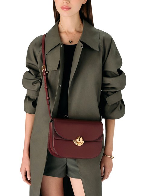 CAMPIONARIO - SFERA Shoulder bag, in leather Red currant - Women&rsquo;s Bags