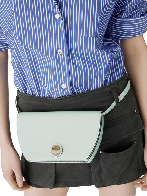 CAMPIONARIO - SFERA  Micro shoulder bag, in leather lagoon - Women&rsquo;s Bags