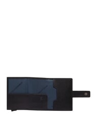 PIQUADRO S141 Automatic card holder in metal and leather - Men&rsquo;s Wallets