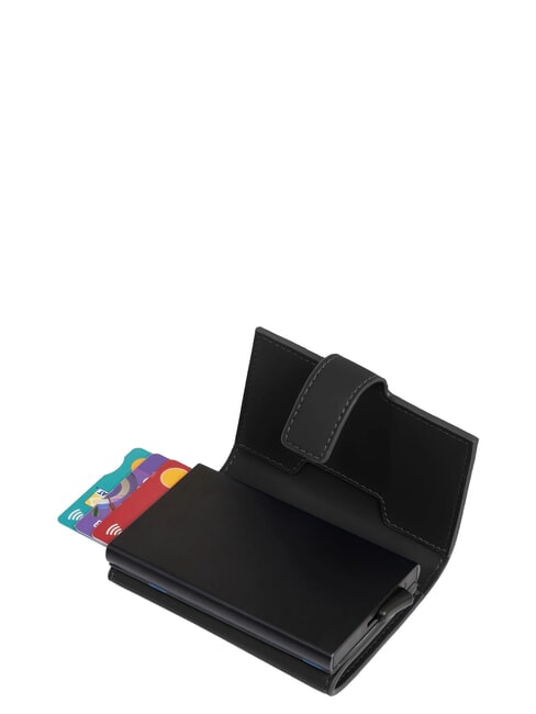 CORNER SPECIALE GOMMATO Waterproof automatic card holder Black - Men&rsquo;s Wallets