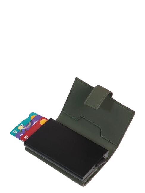 CORNER SPECIALE GOMMATO Waterproof automatic card holder GREEN - Men&rsquo;s Wallets