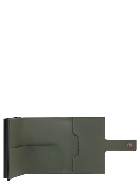 CORNER SPECIALE GOMMATO Waterproof automatic card holder GREEN - Men&rsquo;s Wallets