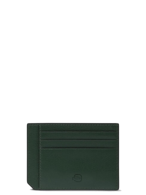 W137 Flat leather credit card holder GREEN - Men&rsquo;s Wallets