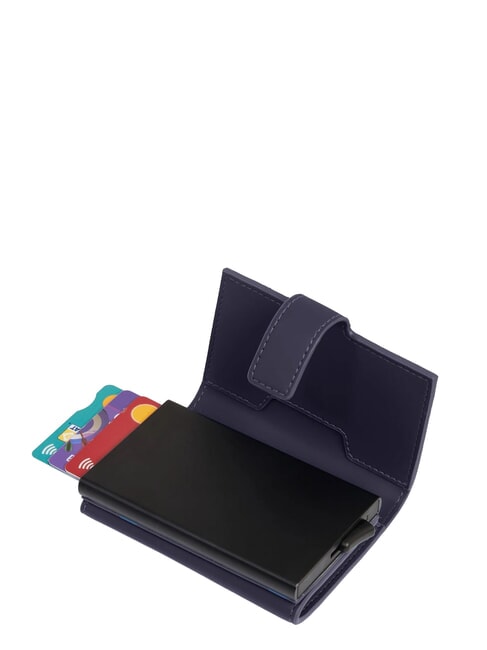 CORNER SPECIALE GOMMATO Waterproof automatic card holder blue - Men&rsquo;s Wallets