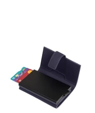 PIQUADRO CORNER SPECIALE GOMMATO Waterproof automatic card holder blue - Men&rsquo;s Wallets - 3