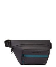 PIQUADRO CORNER SPECIALE GOMMATO Waterproof bum bag Black - Hip pouches - 3