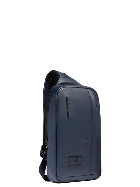 W137 One-shoulder leather backpack blue - Laptop backpacks