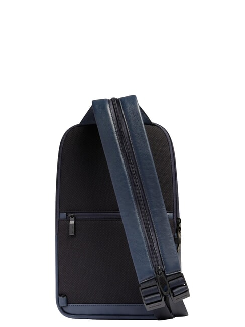 W137 One-shoulder leather backpack blue - Laptop backpacks