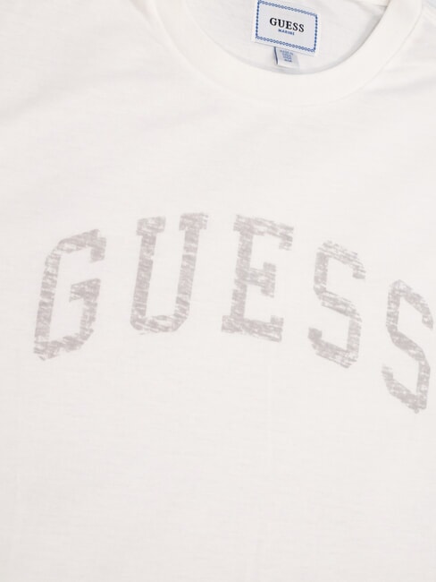 MARINE LOGO Short-sleeved T-shirt with faded effect purwhite - T-shirt