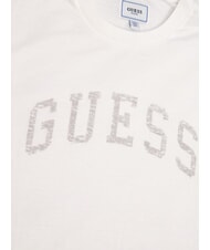 GUESS MARINE LOGO Short-sleeved T-shirt with faded effect purwhite - T-shirt - 2