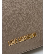 LOVE MOSCHINO JEWEL Shoulder bag with flap mud - Women&rsquo;s Bags - 3