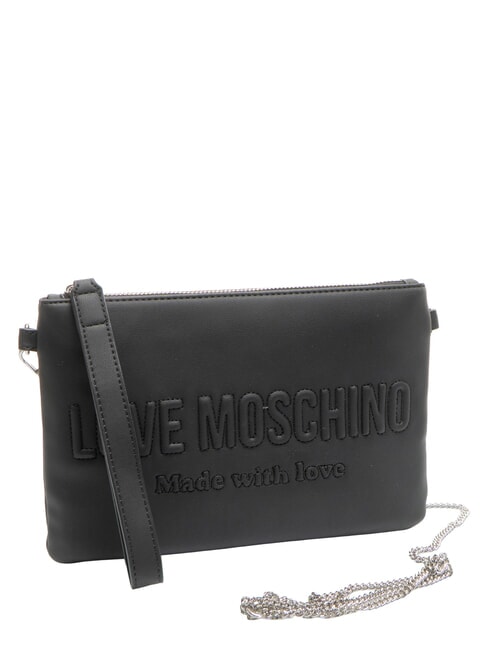 SIGNATURE LOVE Clutch bag with shoulder strap Black - Women&rsquo;s Bags