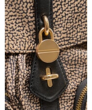 BORBONESE POCHE Backpack with pockets OP / NATURAL / BLACK - Women&rsquo;s Bags - 3