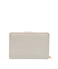 BORBONESE CLASSICA Medium wallet with coin pocket white cotton - Women&rsquo;s Bags - 3