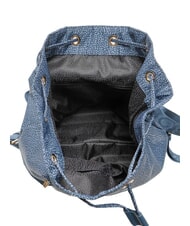 BORBONESE MEDIUM ECO LINE Medium backpack in fabric blue lapis - Women&rsquo;s Bags - 5