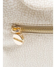 BORBONESE MEDIUM ECO LINE Medium backpack in fabric white cotton - Women&rsquo;s Bags - 3