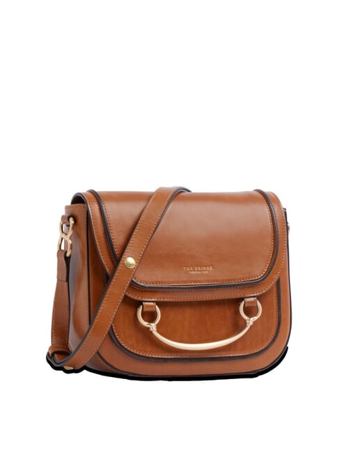 LUCE Mini shoulder bag, in leather Cognac / Gold - Women&rsquo;s Bags