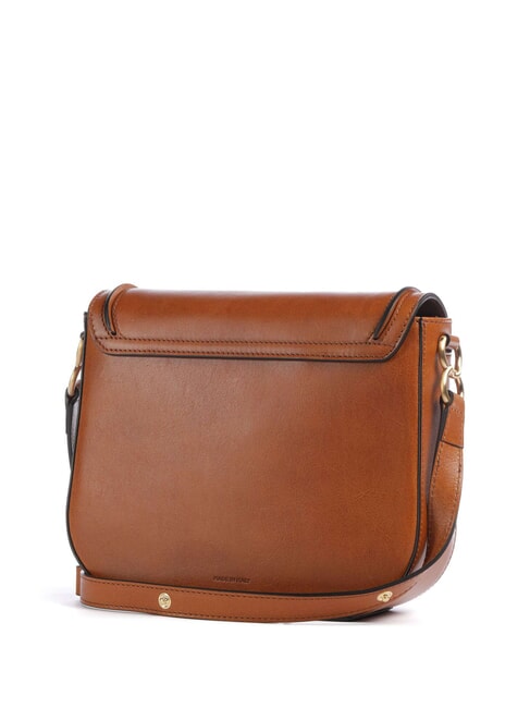 LUCE Mini shoulder bag, in leather Cognac / Gold - Women&rsquo;s Bags