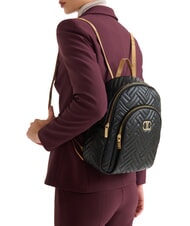 ALVIERO MARTINI PRIMA CLASSE MATELASSE Nappa-effect fabric backpack Black - Women&rsquo;s Bags - 4