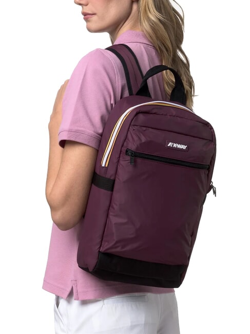 MID LAON Water-repellent nylon backpack violet mauve wine - Backpacks & School and Leisure