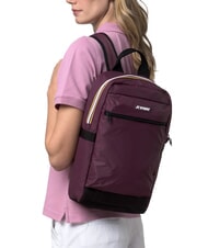 KWAY MID LAON Water-repellent nylon backpack violet mauve wine - Backpacks & School and Leisure - 4