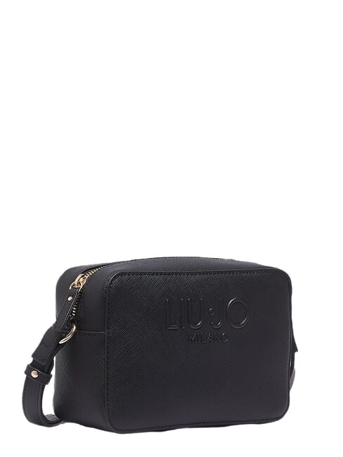 HALONA Medium shoulder bag with logo BLACK - Women&rsquo;s Bags