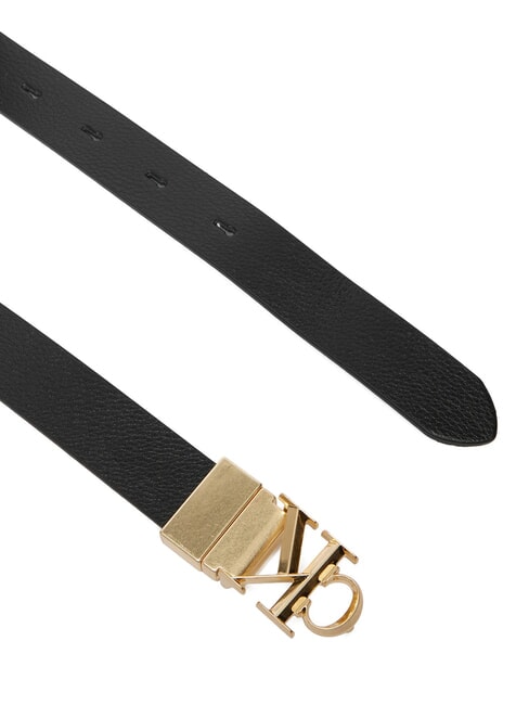 CK HARDWARE Reversible leather belt black / antique light gold - Belts