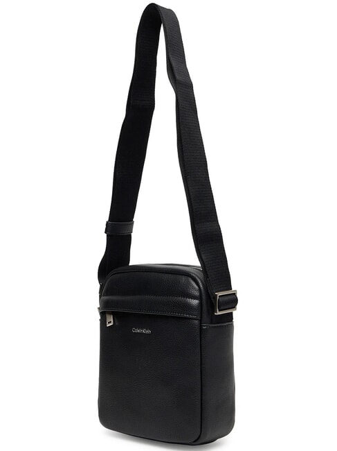 RAISED LOGO Shoulder bag on black - Over-the-shoulder Bags for Men