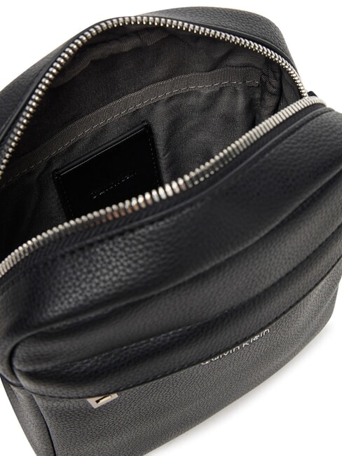 RAISED LOGO Shoulder bag on black - Over-the-shoulder Bags for Men