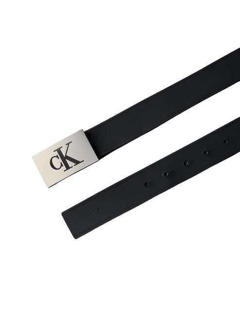 CK HARDWARE Leather belt black / pewter - Belts