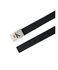 CALVIN KLEIN CK HARDWARE Leather belt black / pewter - Belts - 2