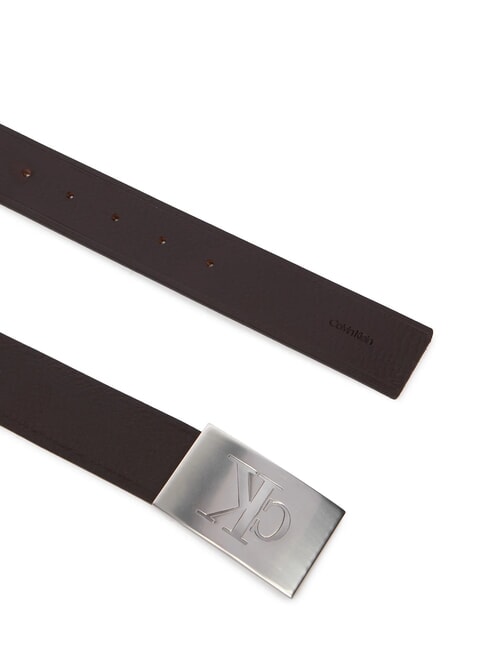 CK HARDWARE Men's leather belt ck dark brown - Belts