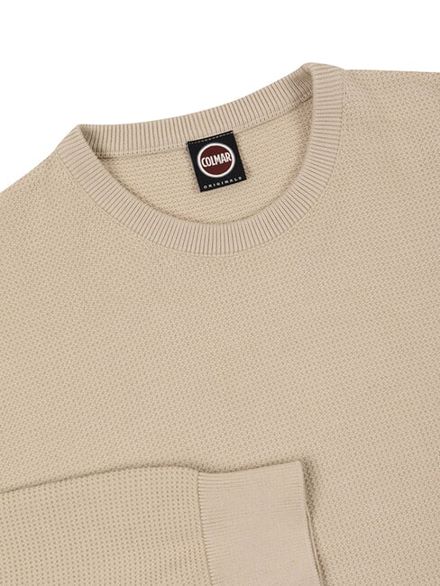 ORIGINALS BAFFLE Cotton crew neck sweater jute - Men's Sweaters