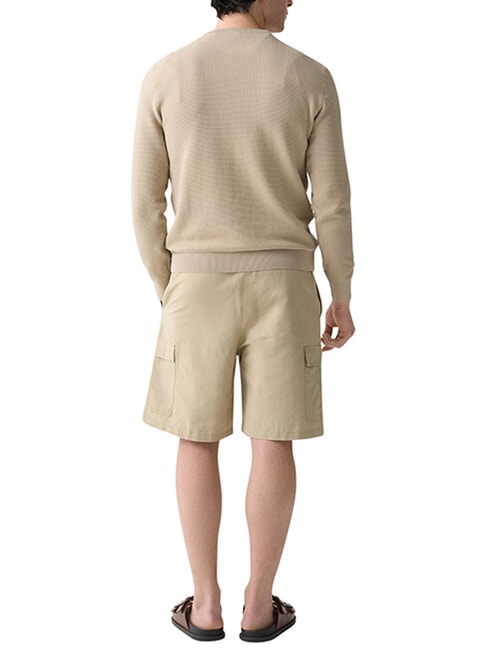 ORIGINALS BAFFLE Cotton crew neck sweater jute - Men's Sweaters