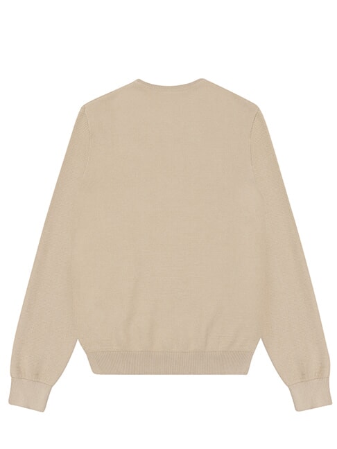 ORIGINALS BAFFLE Cotton crew neck sweater jute - Men's Sweaters