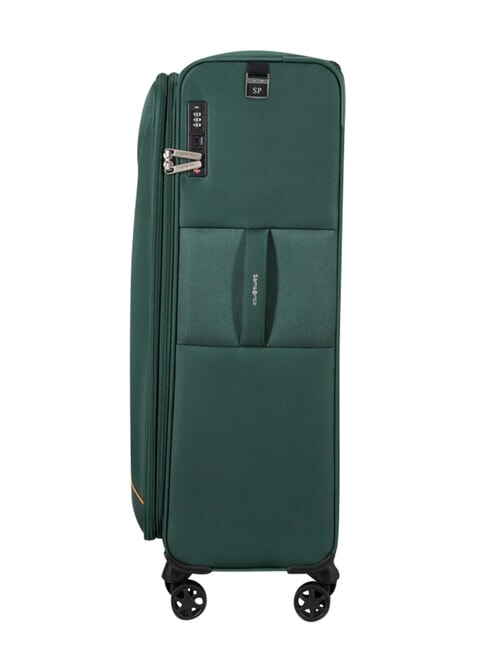 BASE BREEZE Large, expandable trolley darkgreen - Semi-rigid Trolley Cases