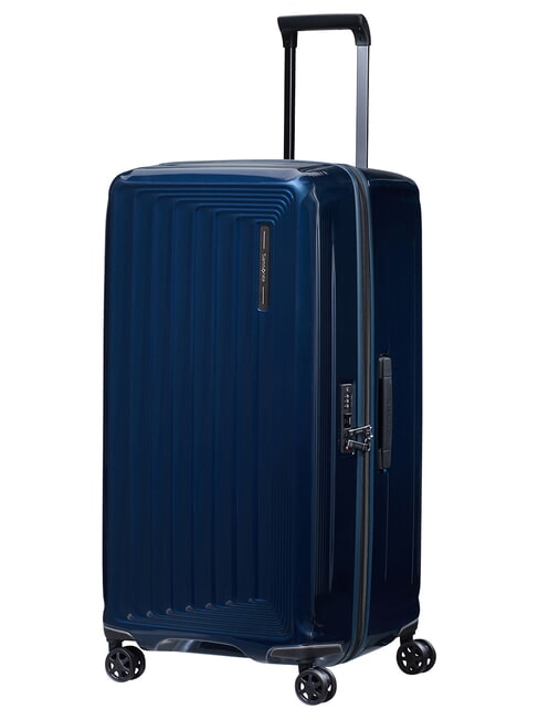 NUON Extra Large Trolley metallic dark blue - Rigid Trolley Cases