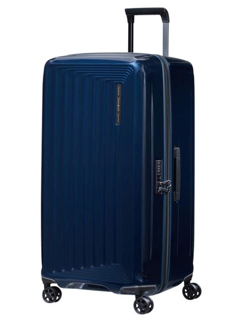 NUON Extra Large Trolley metallic dark blue - Rigid Trolley Cases