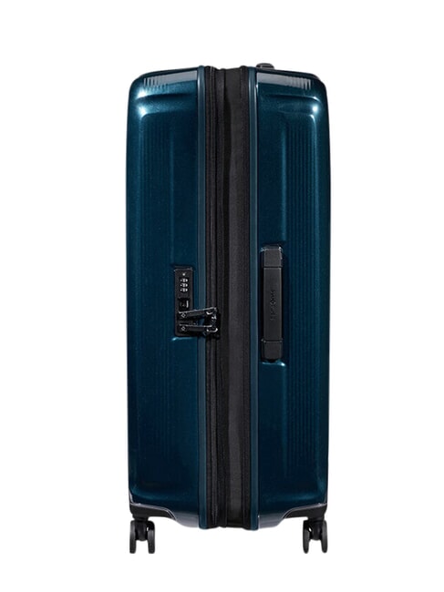 NUON Large expandable trolley metallic dark blue - Rigid Trolley Cases