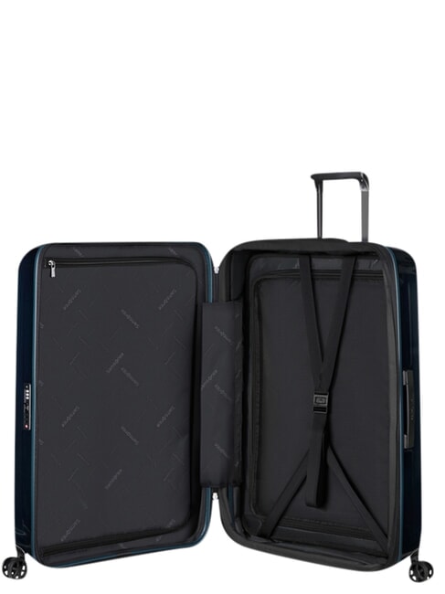 NUON Large expandable trolley metallic dark blue - Rigid Trolley Cases