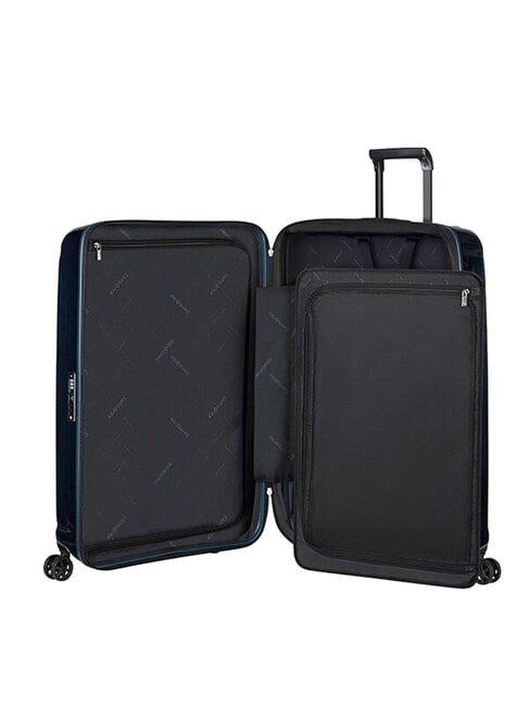 NUON Large expandable trolley metallic dark blue - Rigid Trolley Cases