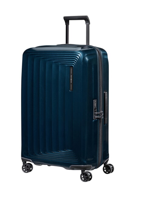 NUON Medium expandable trolley metallic dark blue - Rigid Trolley Cases