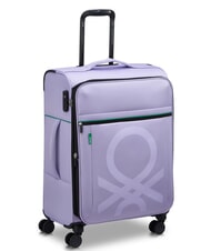 BENETTON By DELSEY COLOR BLOCK Medium Trolley, Expandable lavender - Semi-rigid Trolley Cases - 3