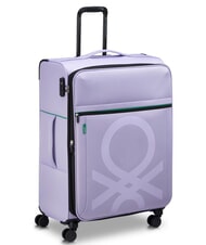 BENETTON COLOR BLOCK Large, expandable trolley lavender - Semi-rigid Trolley Cases - 3