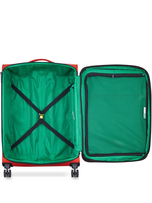 COLOR BLOCK Large, expandable trolley RED - Semi-rigid Trolley Cases