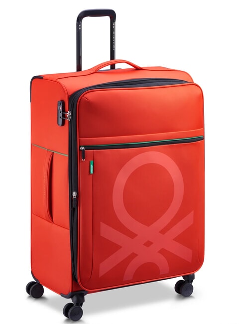 COLOR BLOCK Large, expandable trolley RED - Semi-rigid Trolley Cases